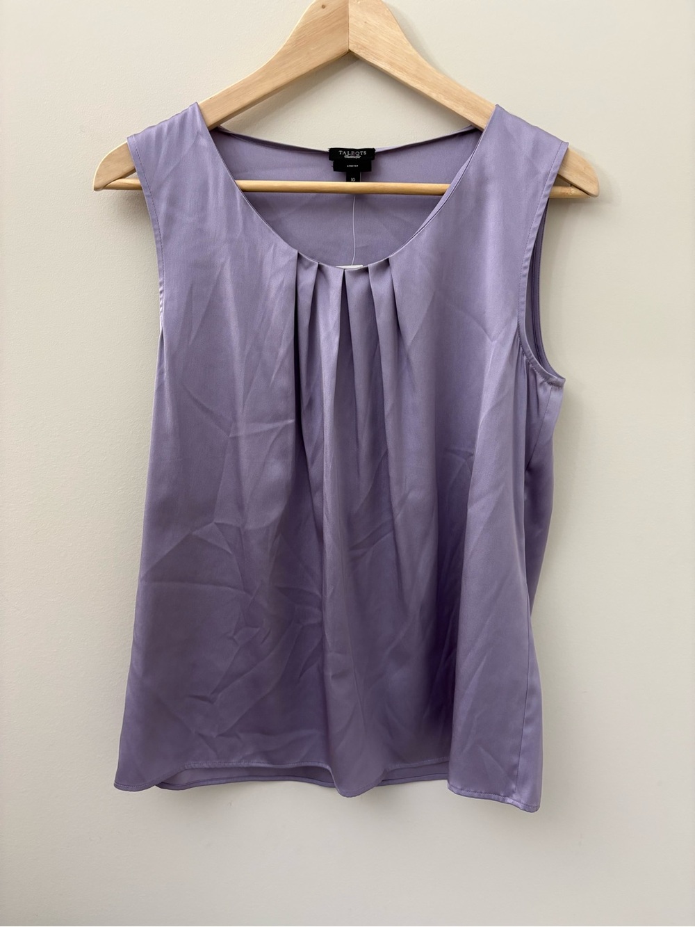 Talbots Size 10 Sleeveless Silk Top Purple New With Tags